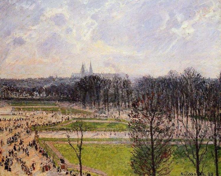 Camille Pissarro Tuileries Gardens Winter Afternoon